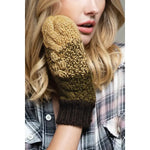 Multicolor Cable Knit Mittens
