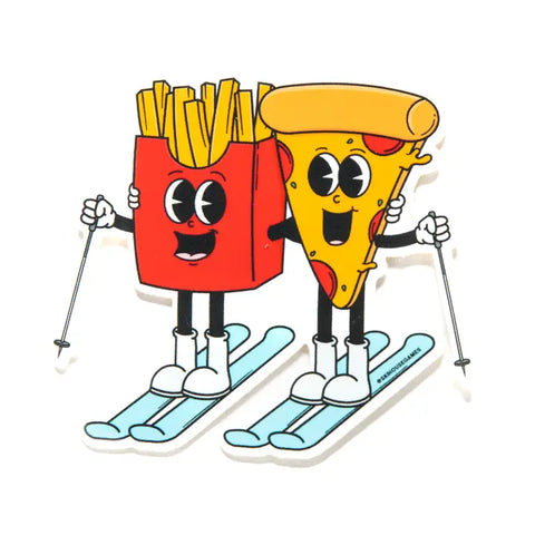 Pizza + French Fry Ski Sticker