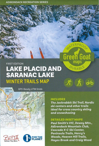 Green Goat Lake Placid and Saranac Lake Winter Trails Map
