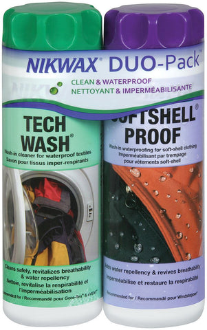 Nikwax Tech Wash/Softshell Proof DUO Pack
