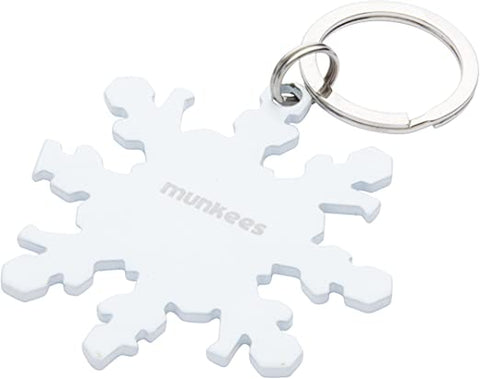 Munkees Stainless Bottle Opener Snowflake Keychain